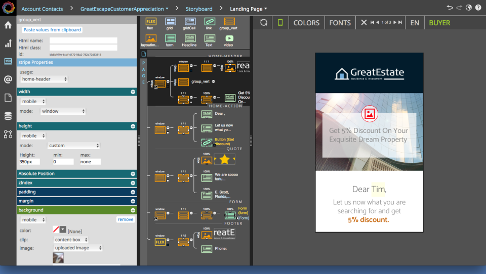 screenshot of MarketDirect Cross Media